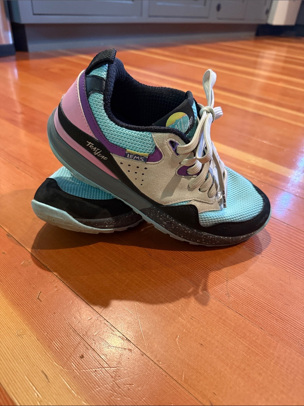 Lems Women’s Retro Teal & Purple Lace-Up Sneakers